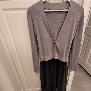 Sweater with tulle skirt